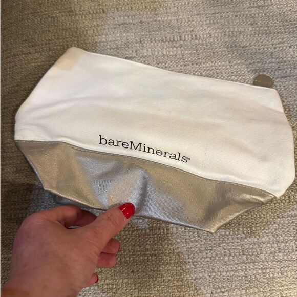 BareMinerals Cream and Gold Women's Cosmetics Bag - Picture 5 of 8